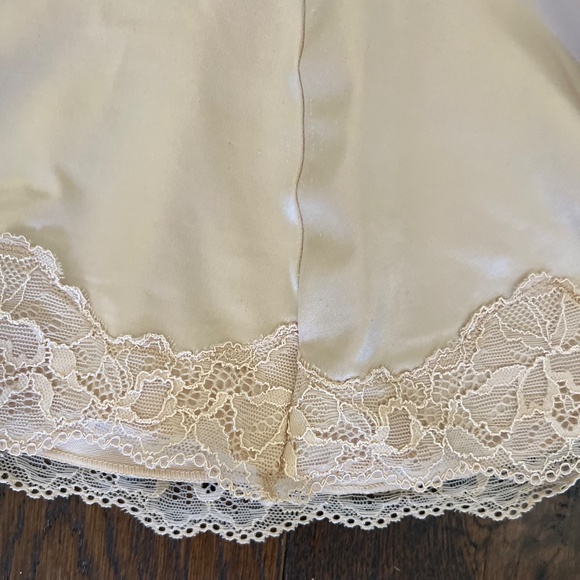 Luleh Shapewear Corseted Boned Tank Sheen Lace Beige Waist Cincher Size Medium - Picture 6 of 8